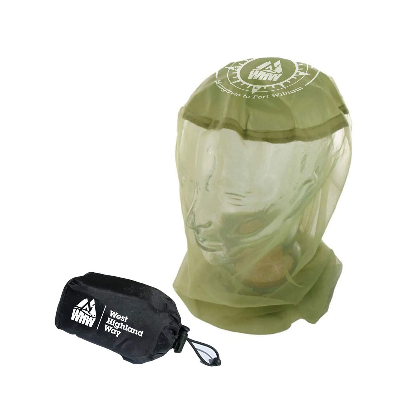 Midgie Head Net with carry pack | Green | West Highland Way Shop