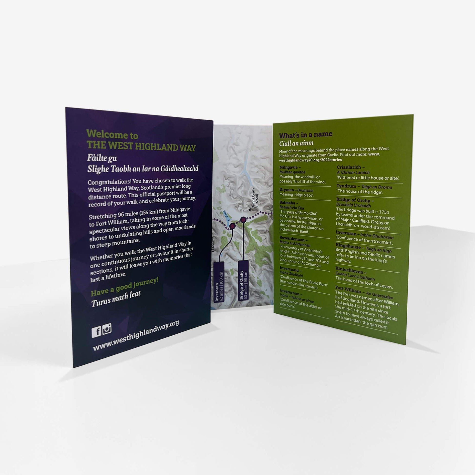 Official Passport Package inside view - West Highland Way