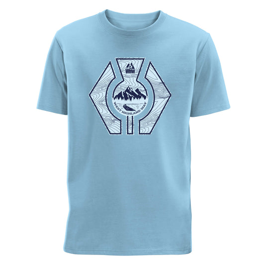 Thistle Organic Cotton T-Shirt | Light Blue | West Highland Way
