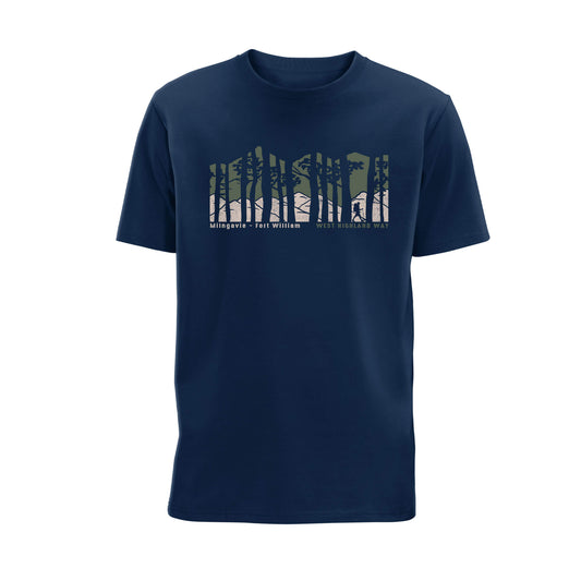 Forest Organic Cotton T-Shirt | Navy | West Highland Way
