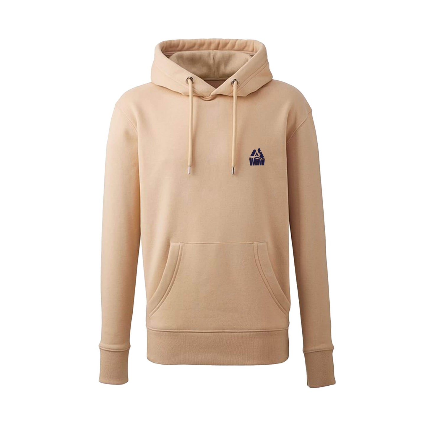 Mountain Organic Cotton Hoodie - Desert Sand - Front View - West Highland Way