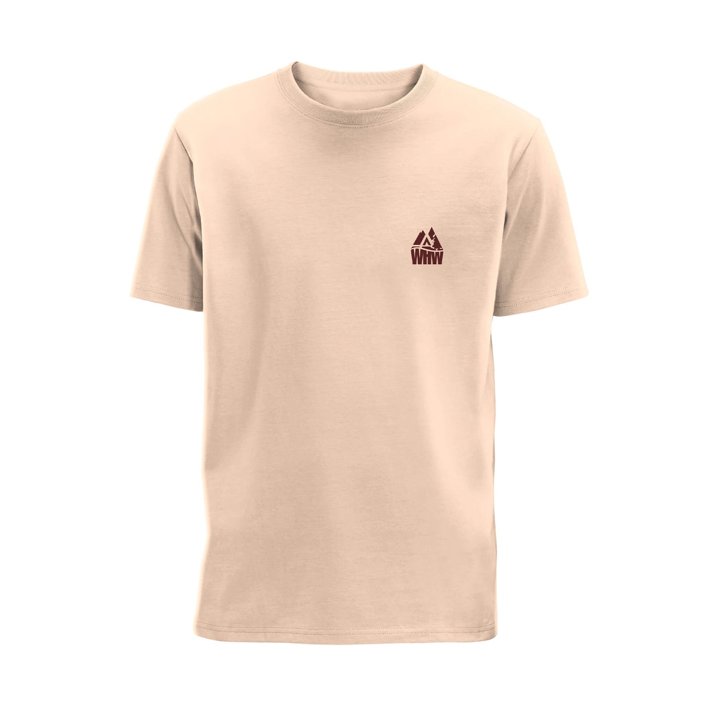 Mountain Organic Cotton T-Shirt - Desert Sand - Front View - West Highland Way