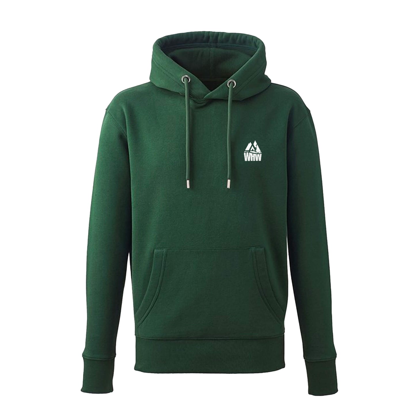 Thistle Organic Cotton Hoodie | Forest Green | Front View | West Highland Way