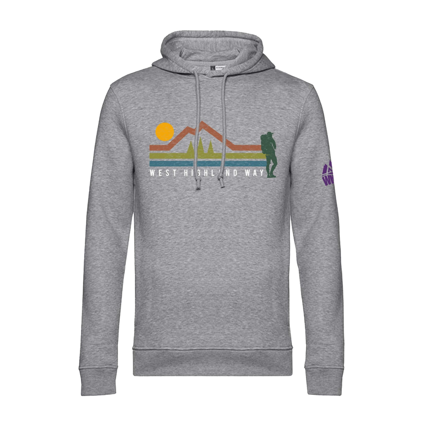 Walker Organic Hoodie - Heather Grey - West Highland Way