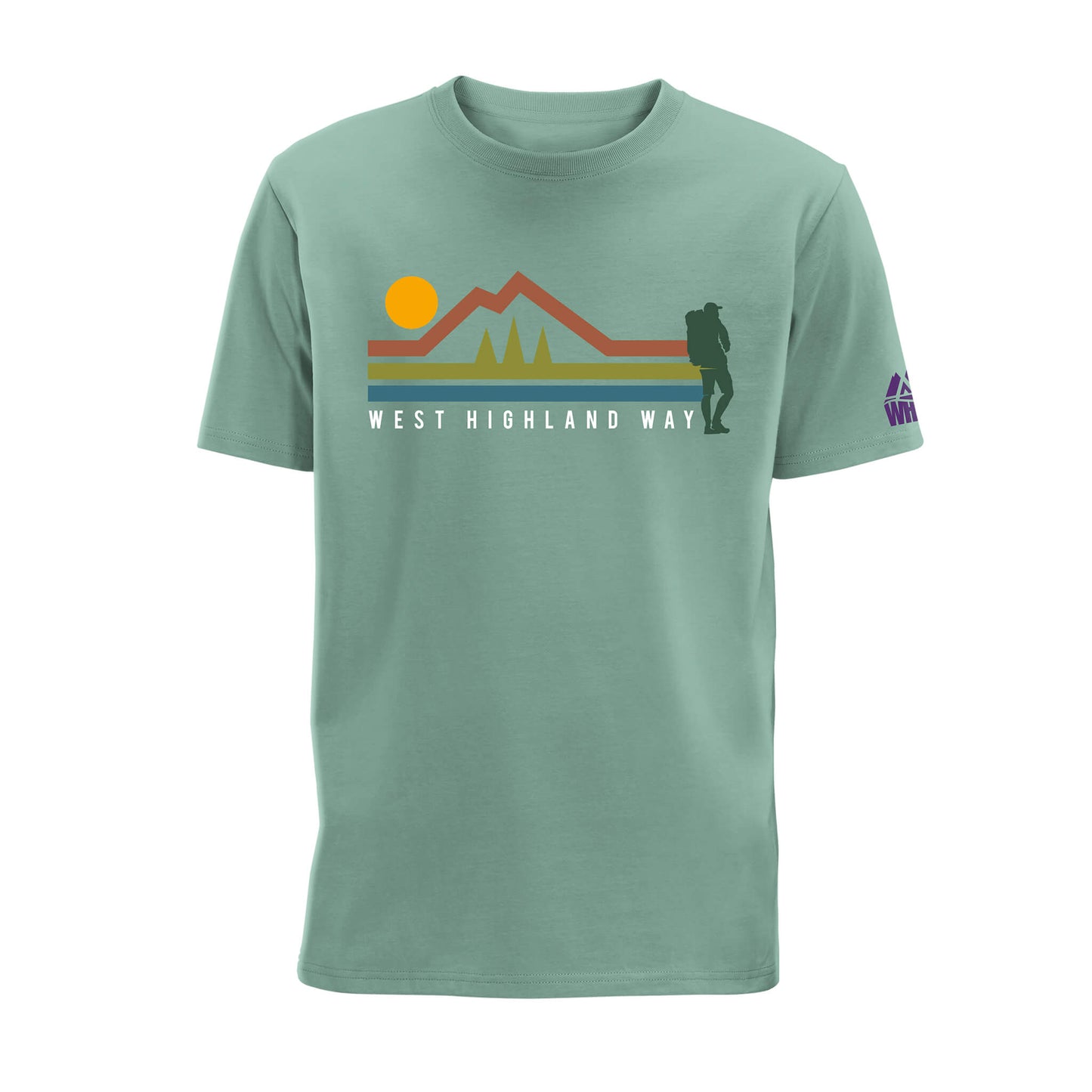 Walker Organic Cotton T-Shirt - Sage - West Highland Way