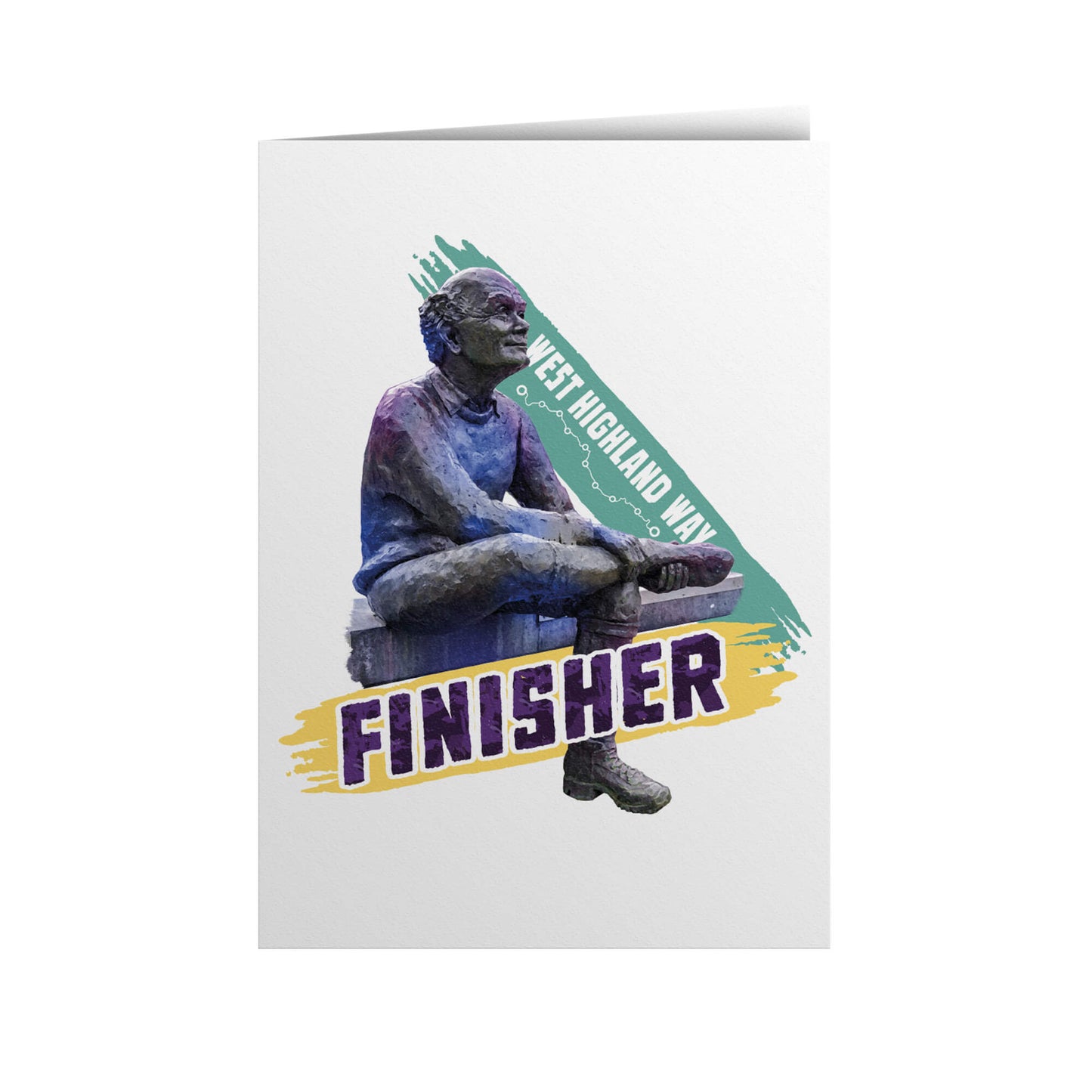Sore Feet Finisher Greetings Card - White - West Highland Way