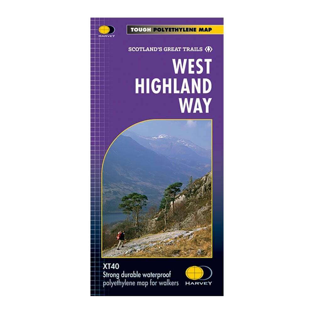 West Highland Way Trail Map - Cover Image - Strong, Durable, lightweight & 100% Waterproof -Harvey Maps