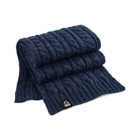 Cable Knit Scarf | Navy | West Highland Way