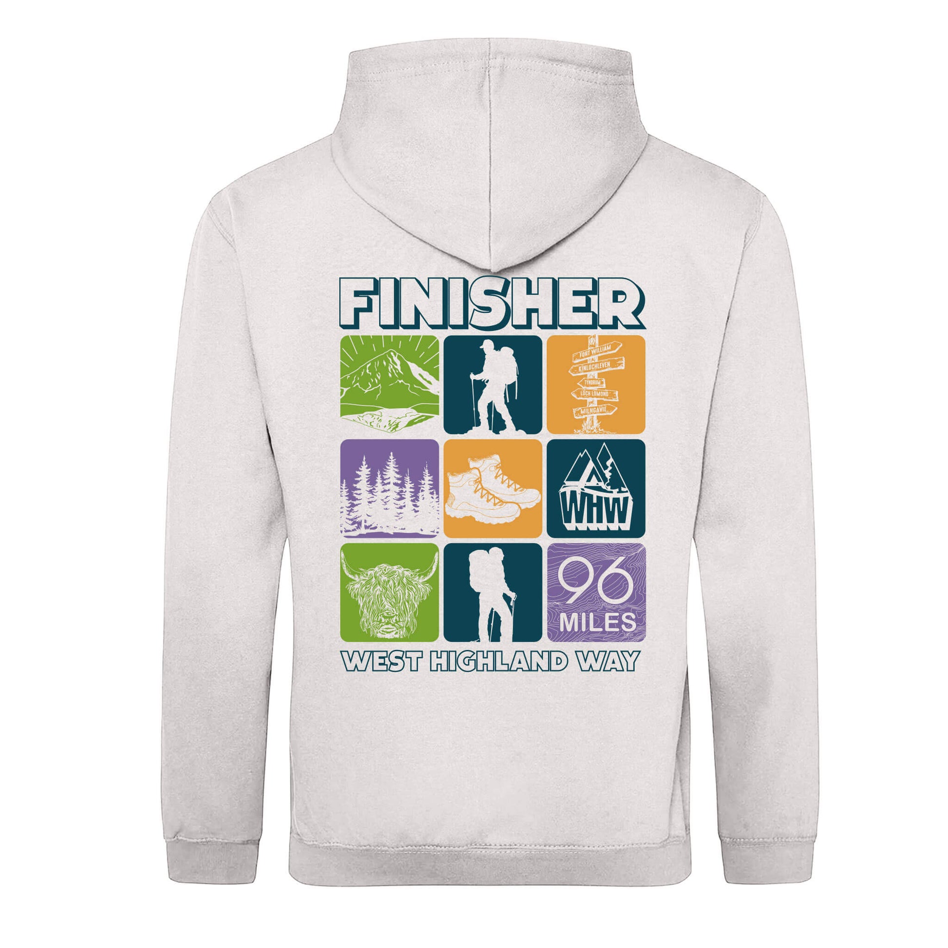 Finisher Hoodie | Eco Raw | Back | West Highland Way