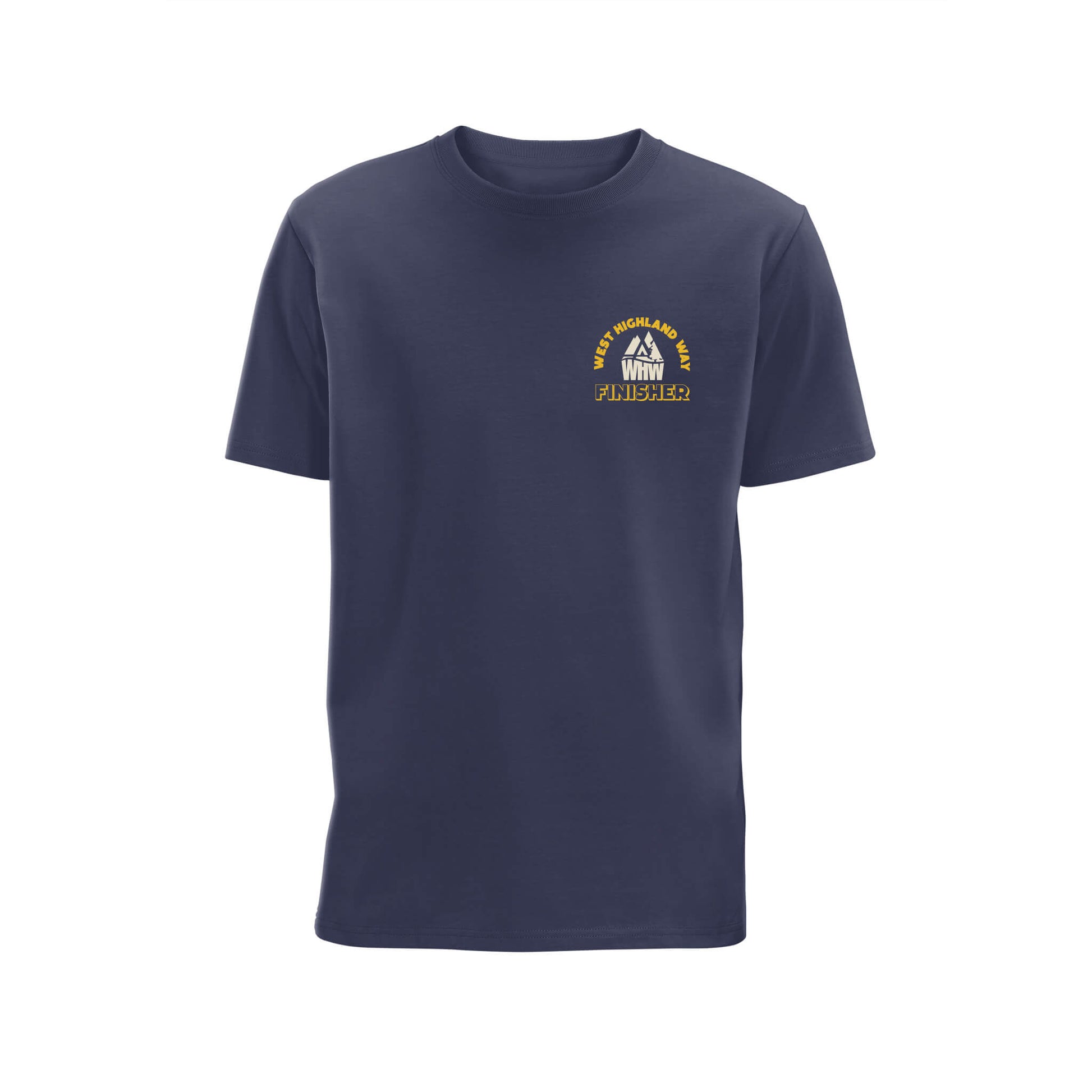 Finisher Organic Cotton T-Shirt | Navy | Front | West Highland Way