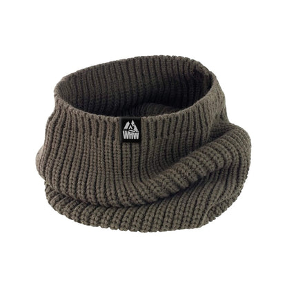 Chunky Knit Snood Hood | Olive | West Highland Way