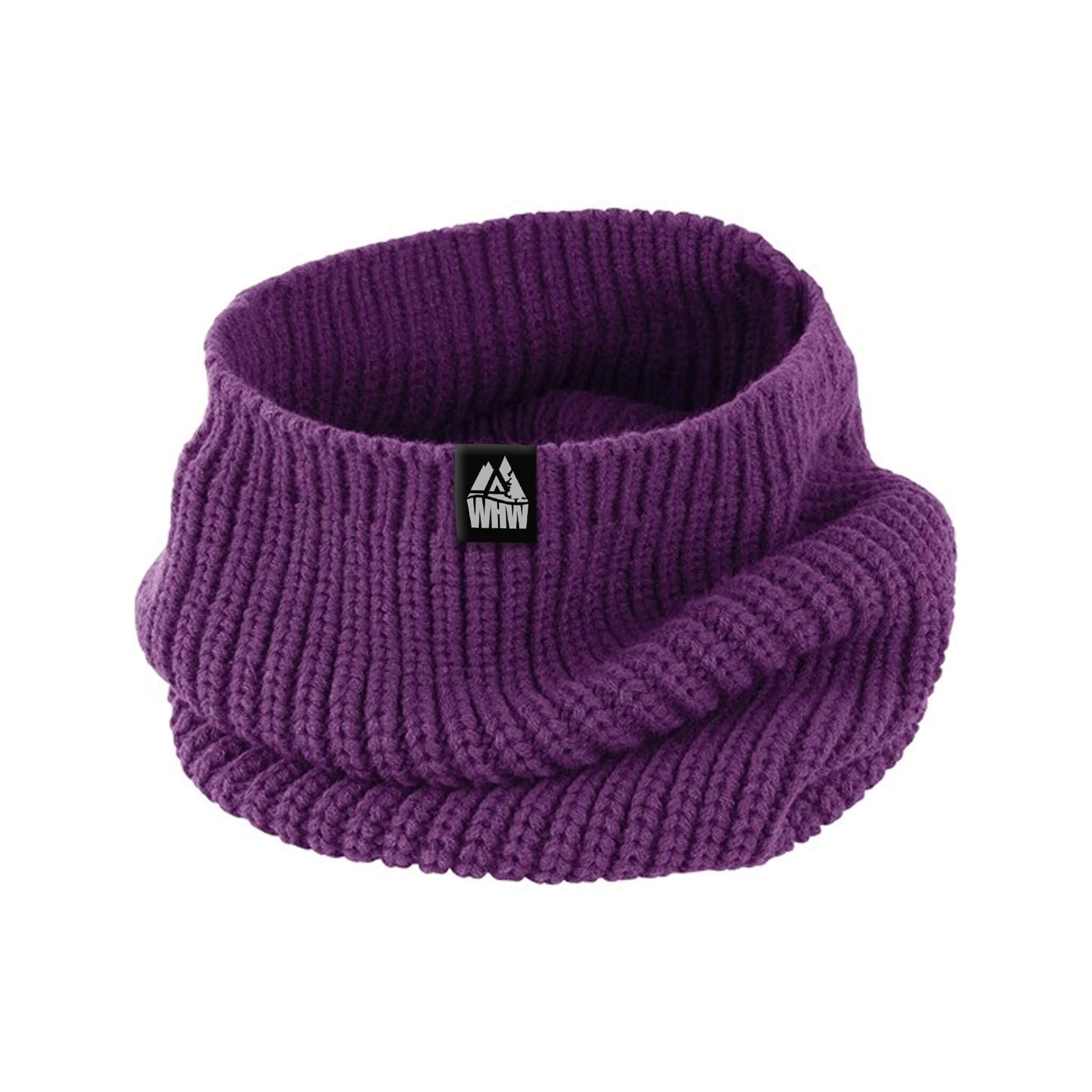 Chunky Knit Snood Hood | Purple | West Highland Way