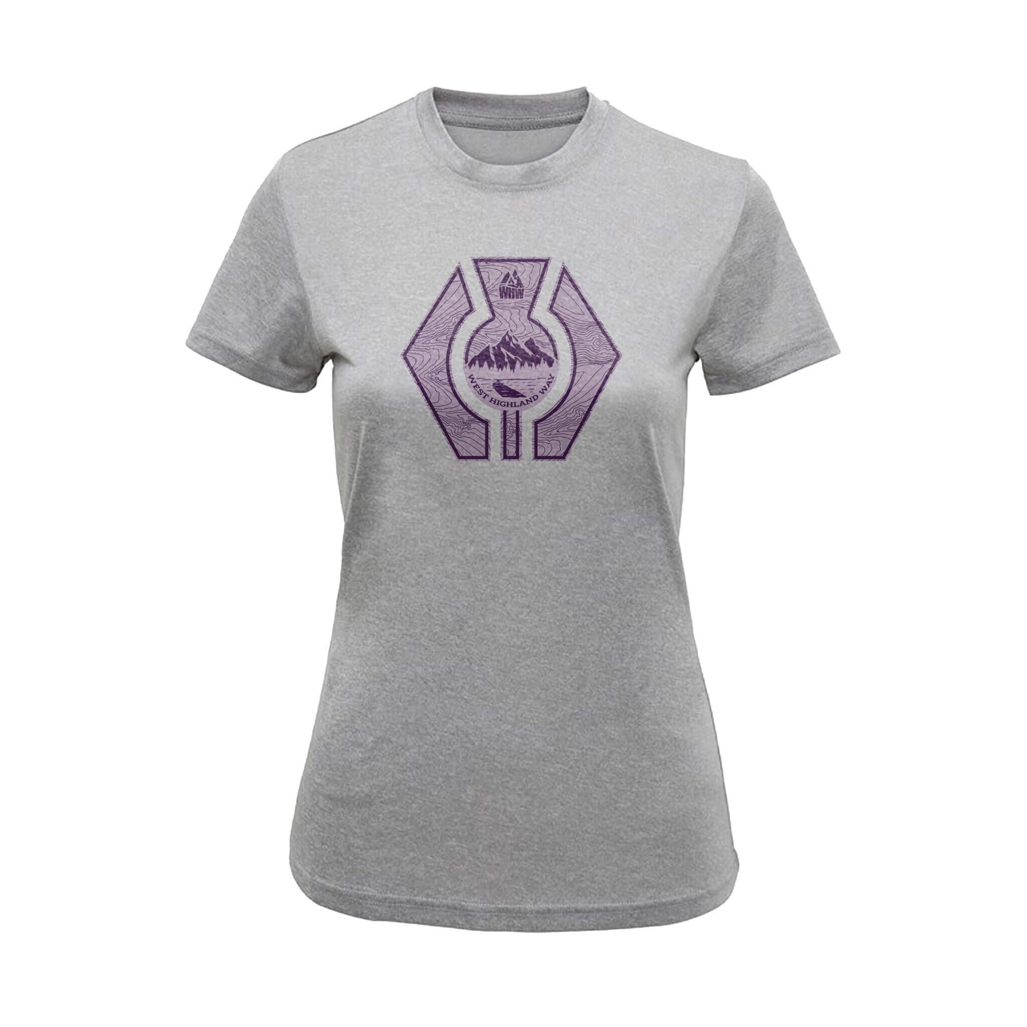 Thistle Fitted Performance T-Shirt | Silver Melange | West Highland Way