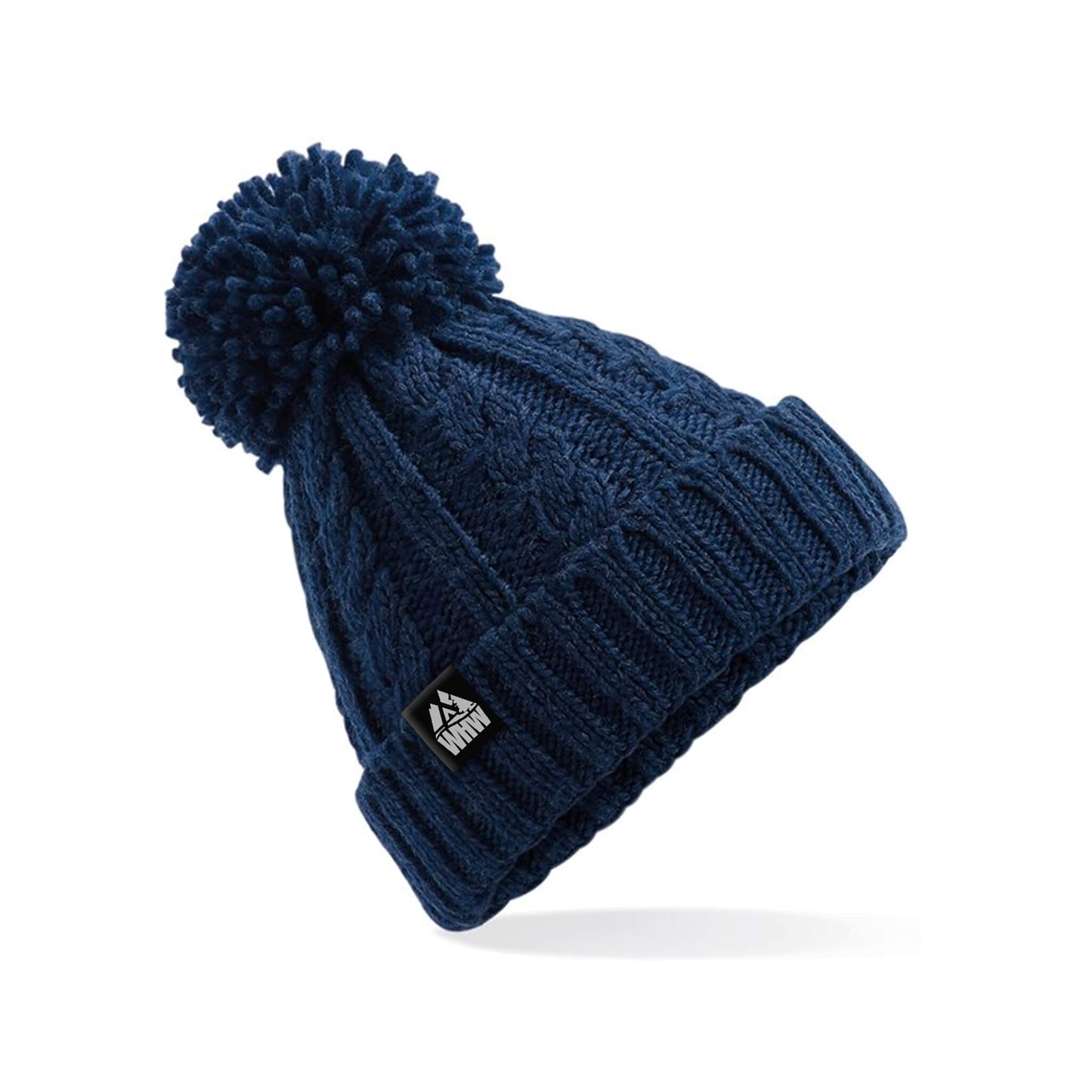 Cable Knit Beanie | Navy | West Highland Way