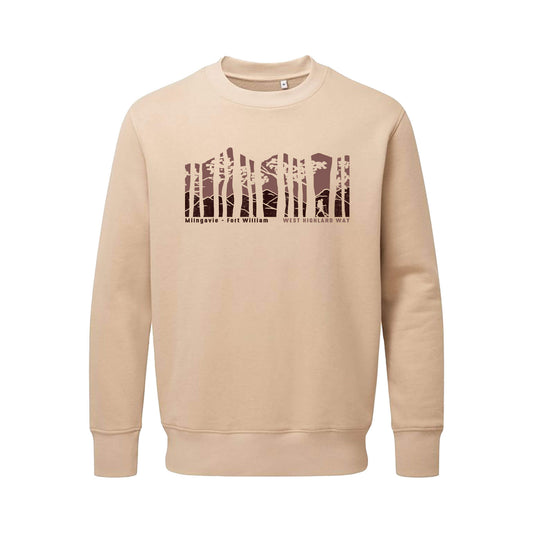 Forest Organic Cotton Sweatshirtr | Desert Sand | West Highland Way