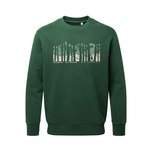 Forest Organic Cotton Sweater | Forest Green | West Highland Way