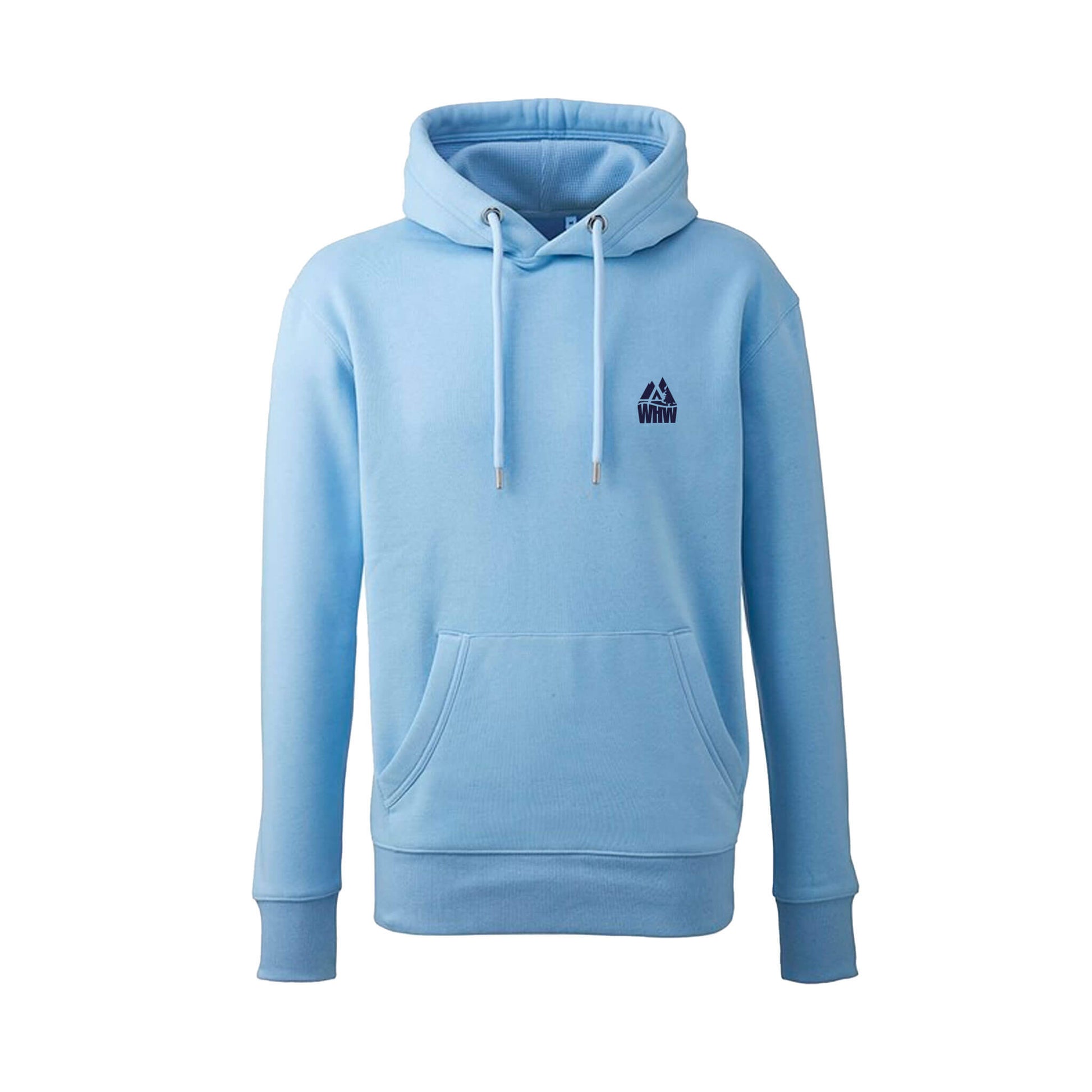 Landscape Organic Hoodie | Light Blue | Front View | West Highland Way
