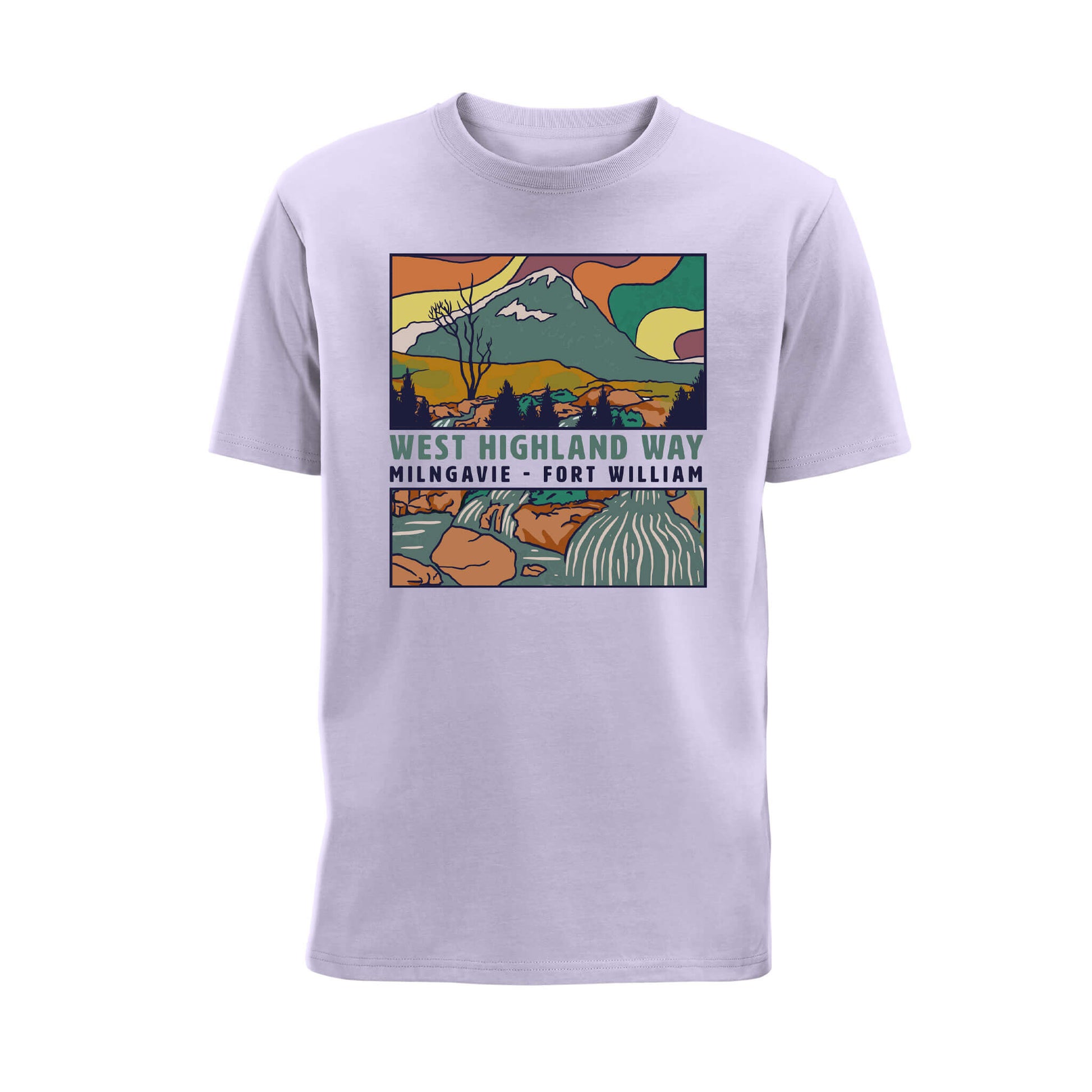 Landscape Organic Cotton T-Shirt | Lavender | West Highland Way