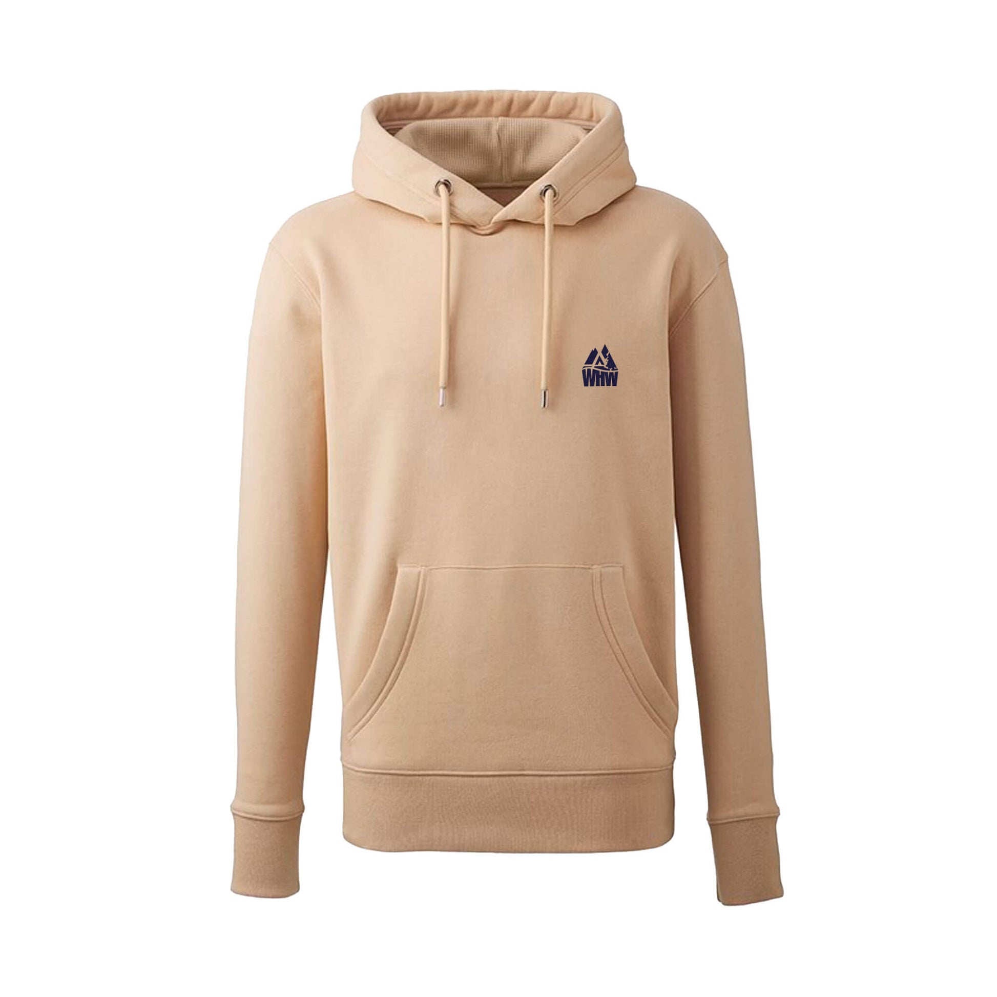 Mountain Organic Cotton Hoodie - Desert Sand - Front View - West Highland Way
