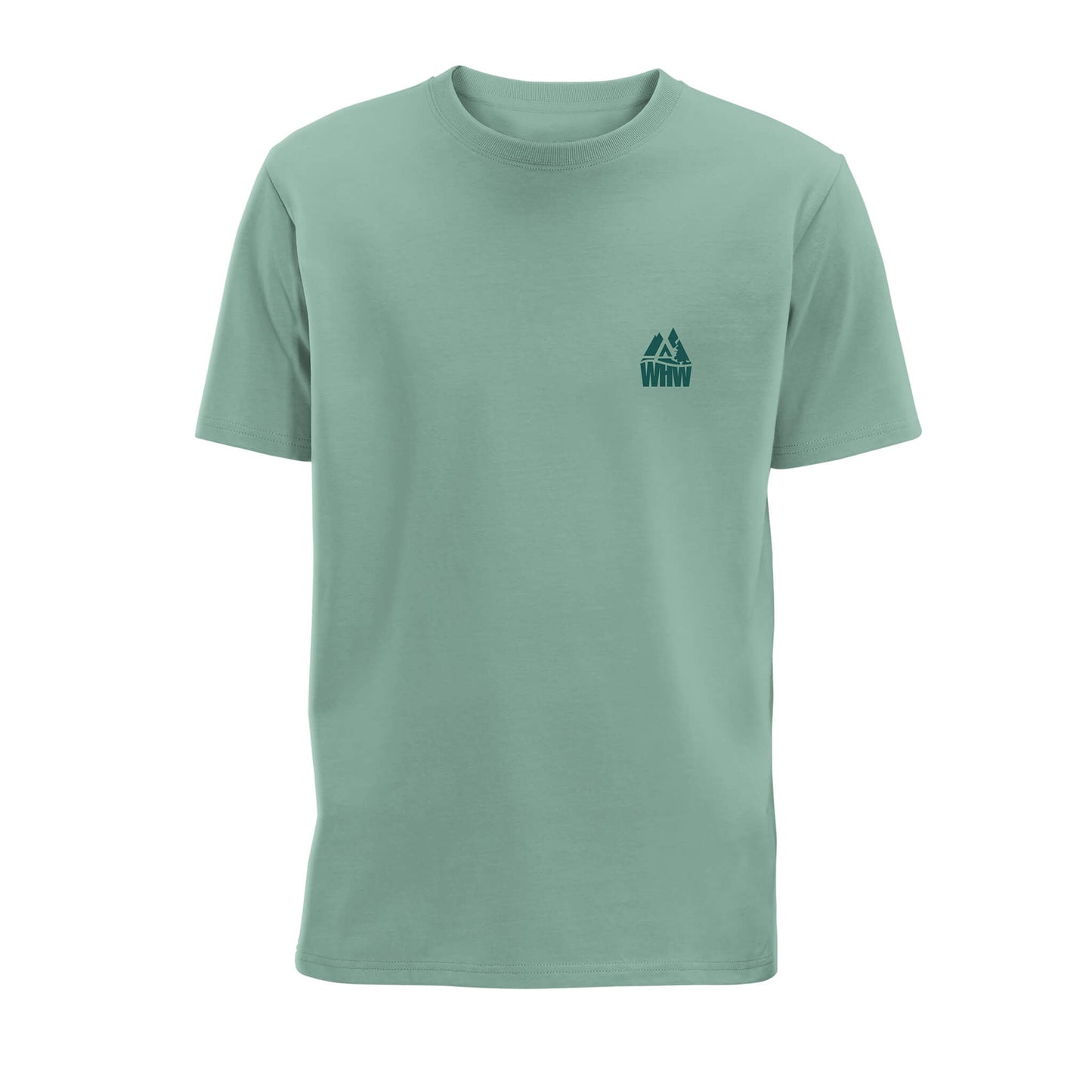 Mountain Organic Cotton T-Shirt - Sage - Front View - West Highland Way