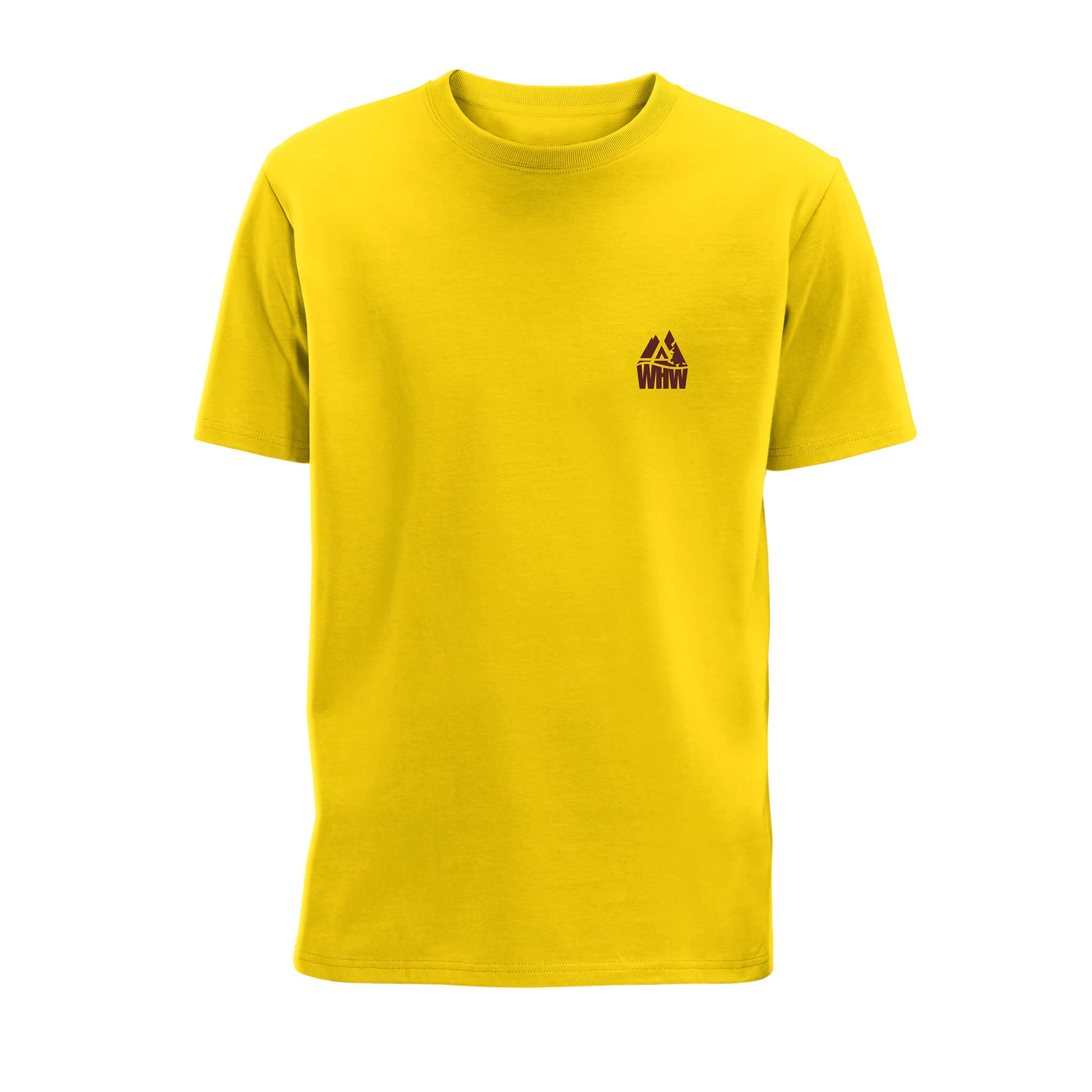 Mountain Organic Cotton T-Shirt - Yellow Fizz - Front View - West Highland Way