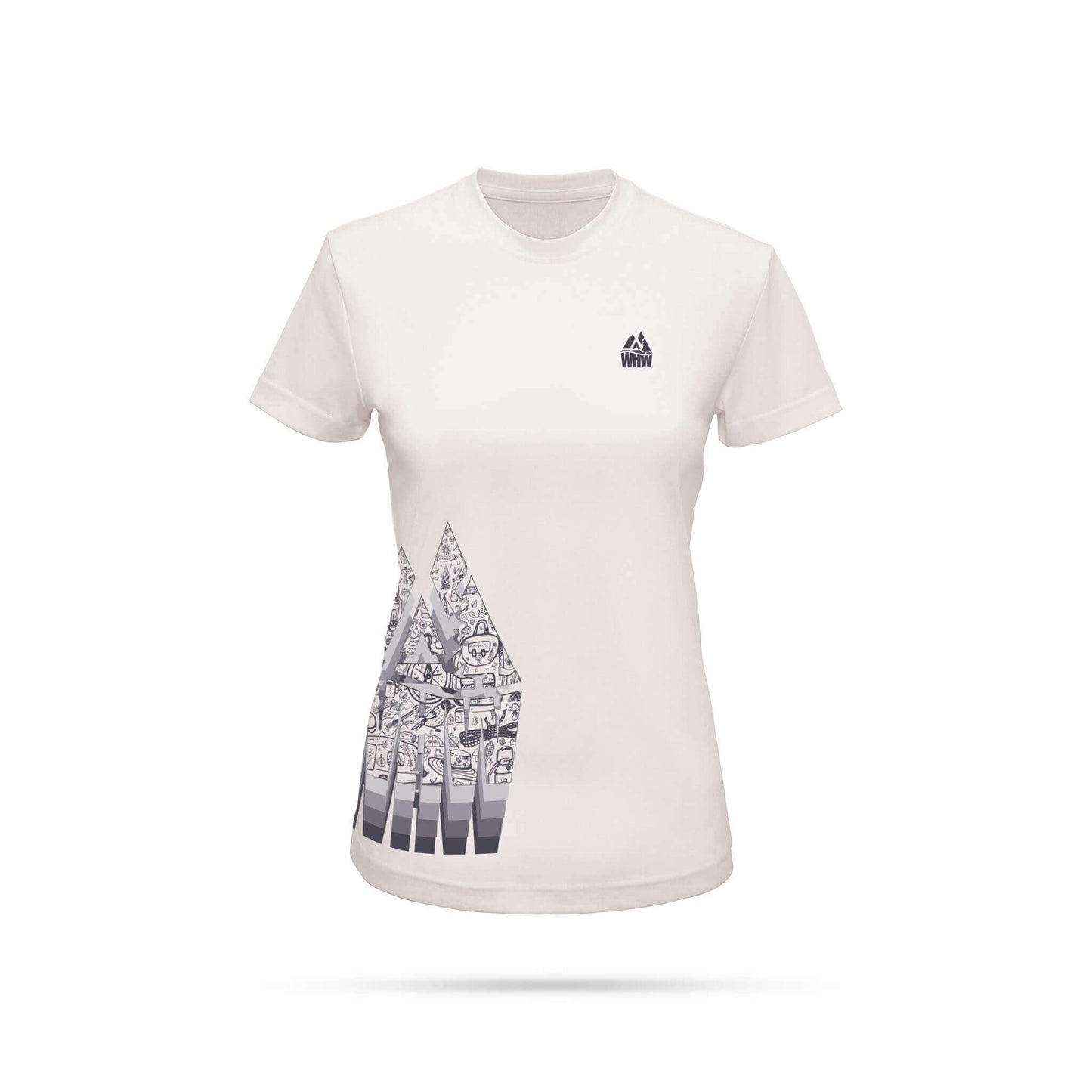 White fitted west highland way tri dri performance t-shirt