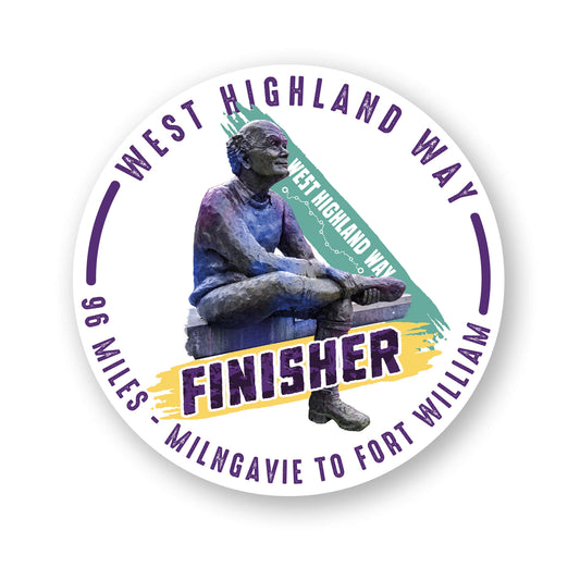 Sore Feet Finisher Sticker - White - West Highland Way