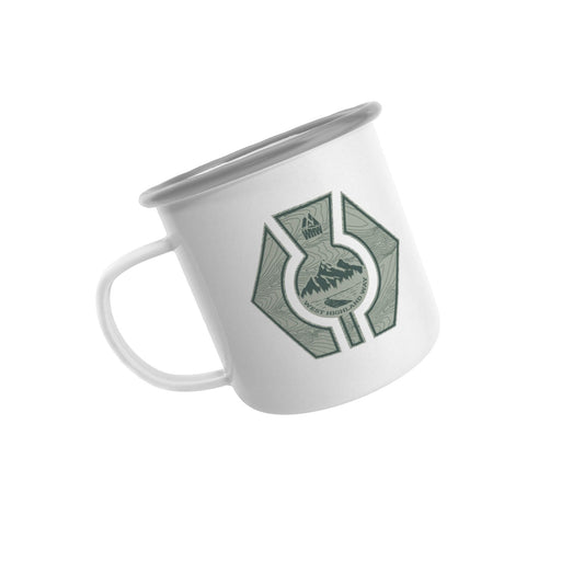 Thistle Enamel Mug | White | West Highland Way