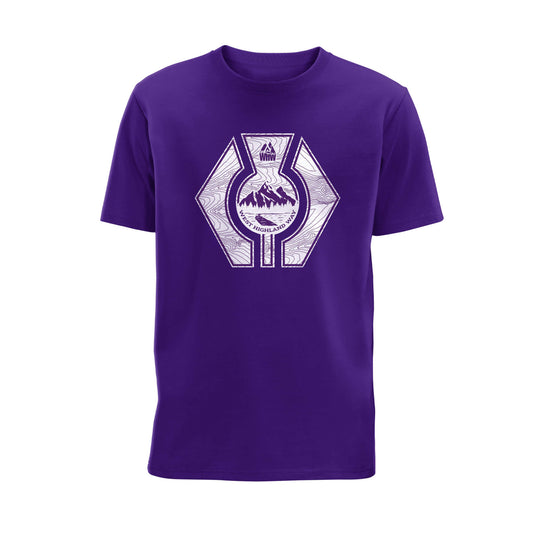 Thistle Organic Cotton T-Shirt | Purple | West Highland Way