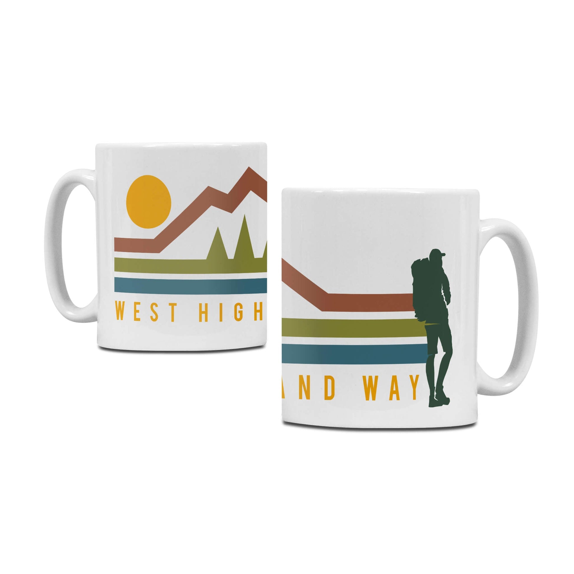 Walker Ceramic Mug - White - West Highland Way